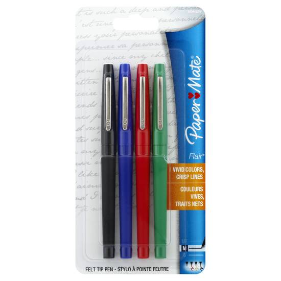 Paper Mate Flair Porous-Point 0.7 mm Assorted Ink Colors Pens