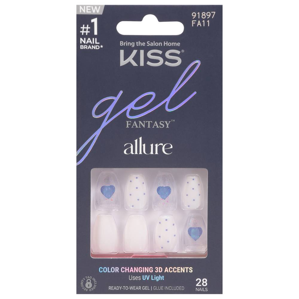 KISS Gel Fantasy Short Allure Nails (28 ct)