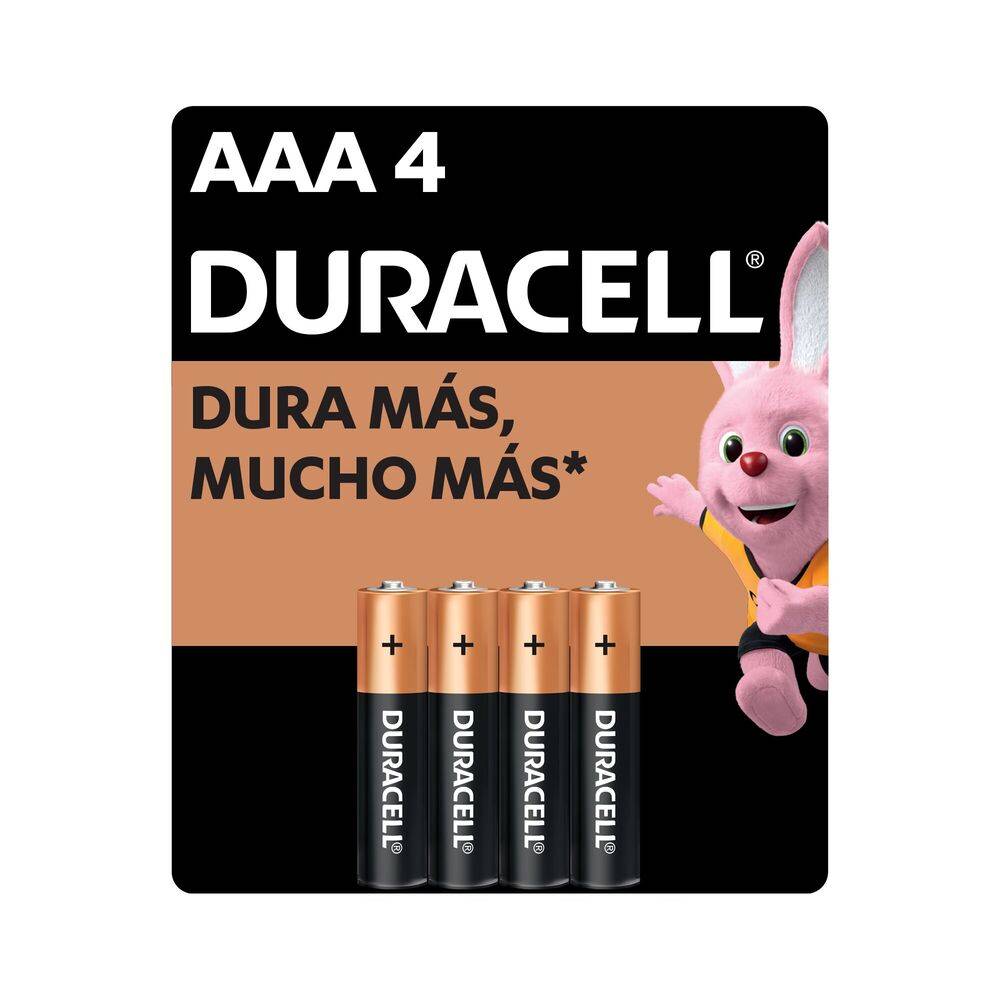 Duracell pila alcalina aaa (4 un)