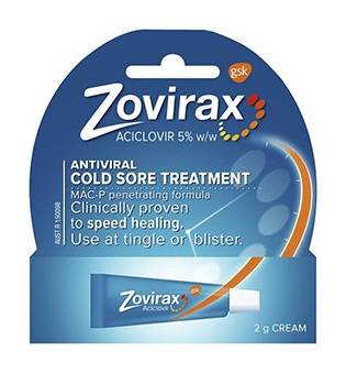 Zovirax Cold Sore Cream Tube 2g