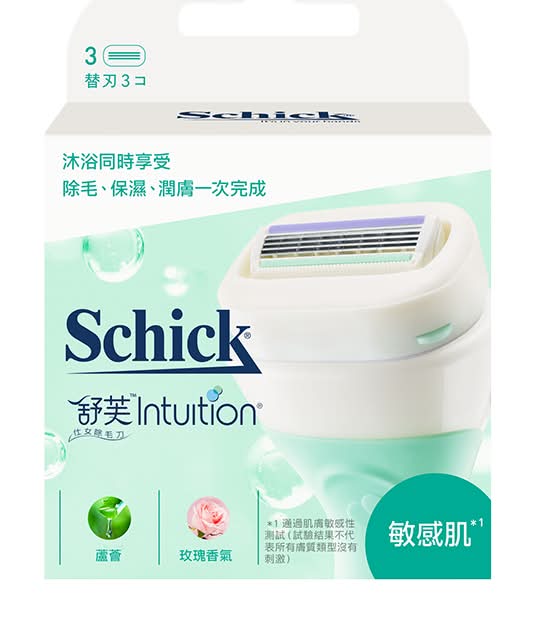 舒適舒芙仕女除毛刀片-敏感肌 <3PC片 x 1 x 1PC盒>