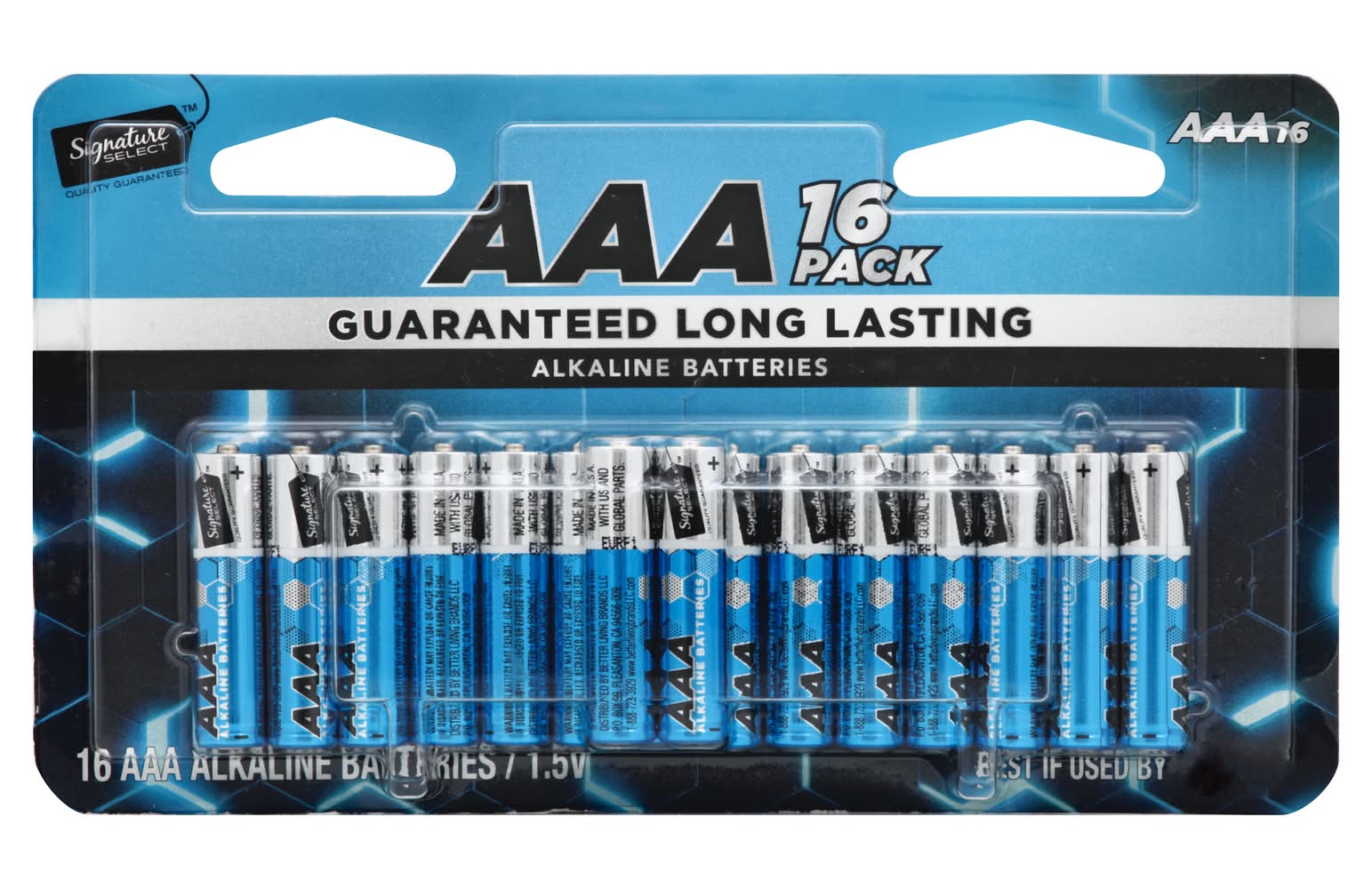 Signature Select Aaa Alkaline Batteries (6.88 oz, 16 ct)