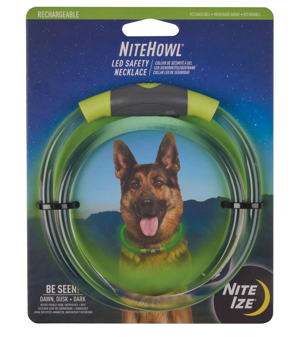 Nite Ize NiteHowl Rechargeable LED Green Safety Necklace, 1 ea
