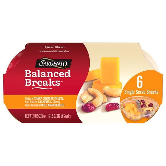 Sargento Single Serve Snacks Balanced Breaks, 6 ct