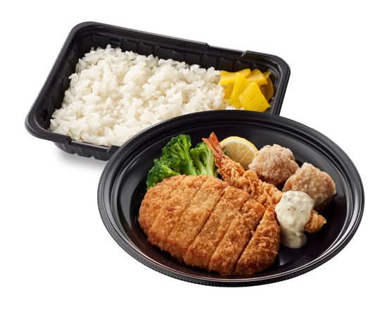 ロースかつの特選バラエティフライ弁当