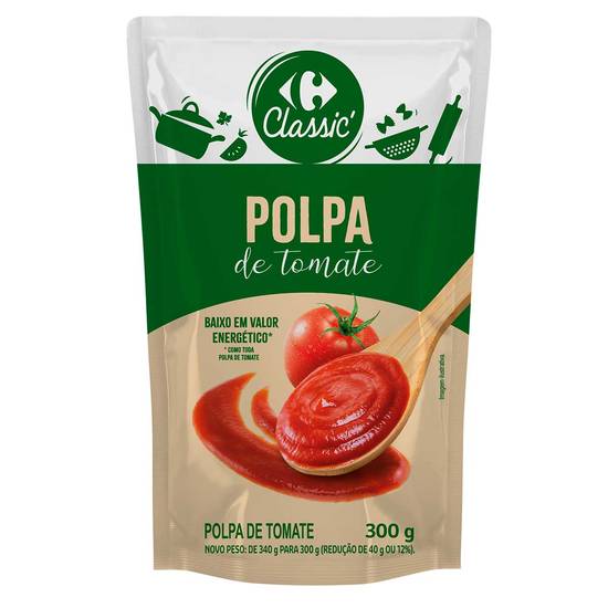 Carrefour polpa de tomate classic'