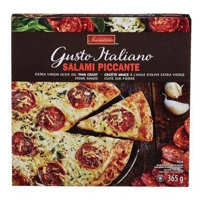 Irresistibles Frozen Spicy Salami Thin Crust Pizza, Gusto Italiano (365 g)