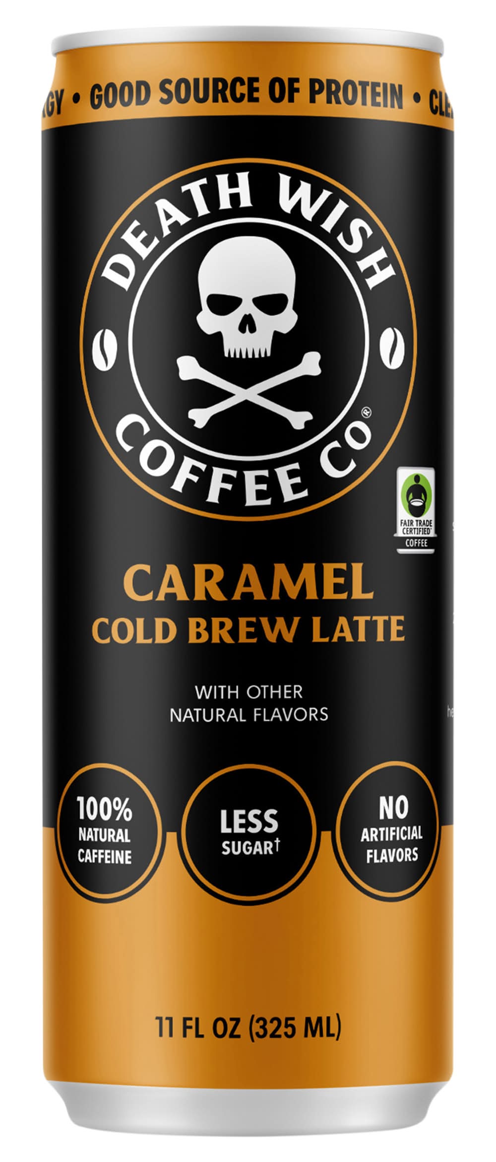 Death Wish Coffee Co. Cold Brew Coffee, Caramel Latte (11 fl oz)