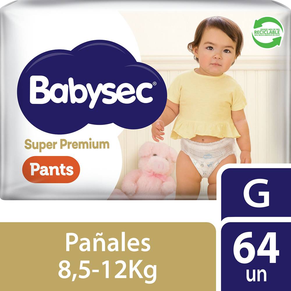 Babysec pants super premium g (bolsa 64 u)