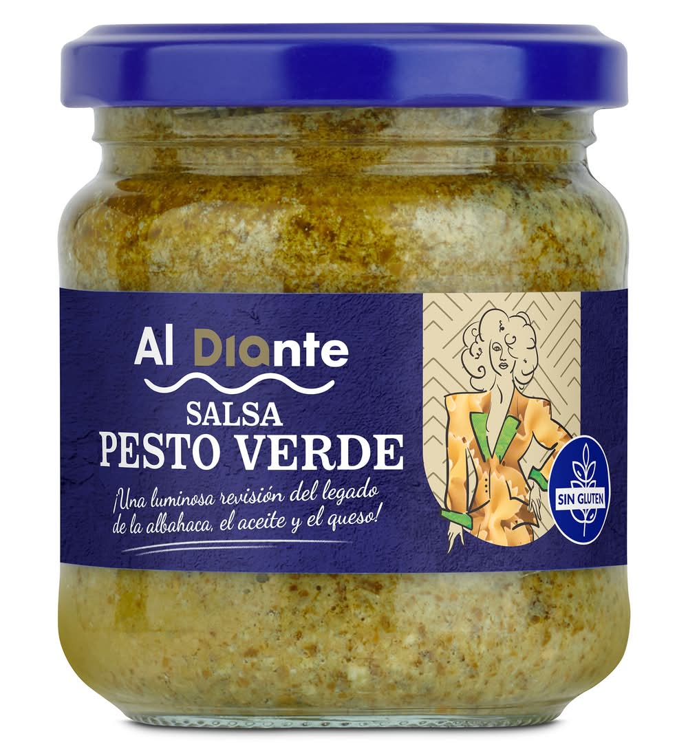 Salsa Pesto Verde Al Diante Dia Frasco 185 G