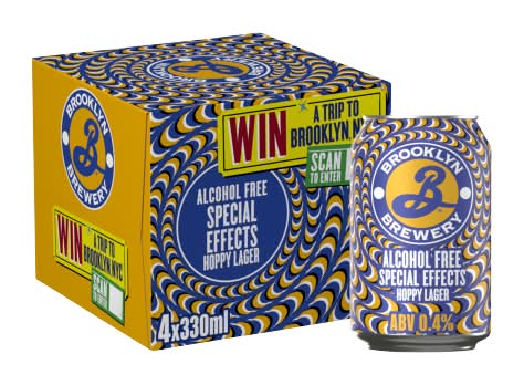 Brooklyn Brewery Alcohol Free Special Effects Lager Beer (4 x 330ml)