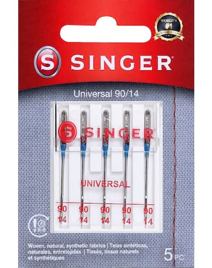 Singer Universal Regular Point Sewing Machine Needles, "6.42" (5 ct)
