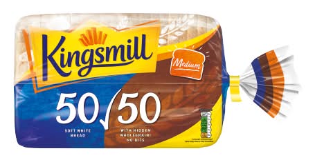 Kingsmill 50-50 Medium Sliced Soft White Bread (800g)