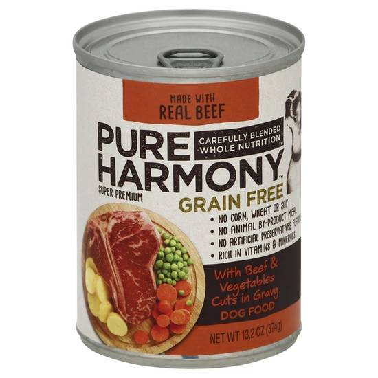 Pure Harmony Dog Food With Beef & Vegetables Cuts in Gravy