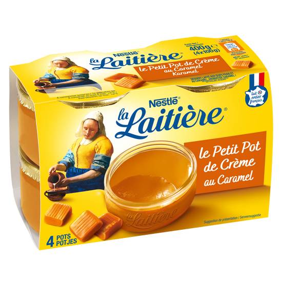 La Laitière - Petit pot de crème caramel (4 pièces)