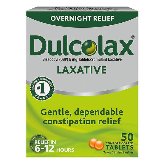 Dulcolax Laxative 5 mg Comfort Coated Tablets (50 ct)