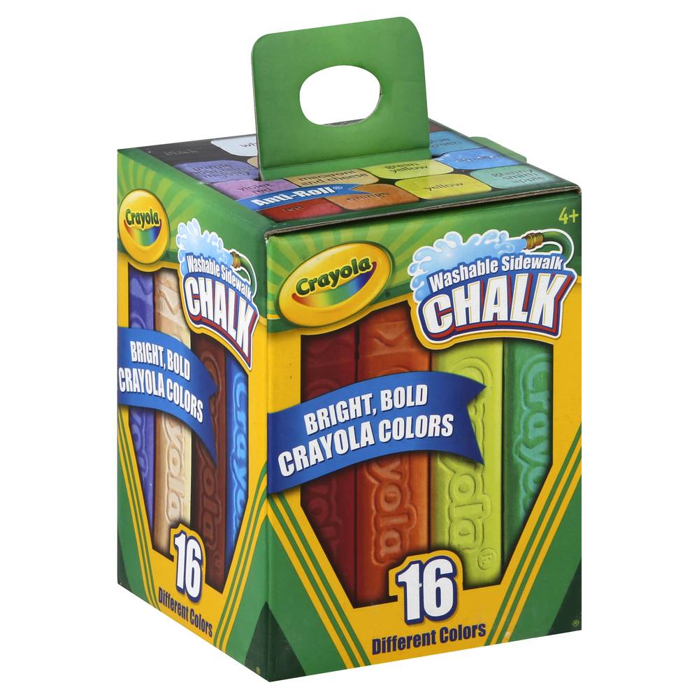 Crayola Washable Sidewalk Chalk, Assorted (16 ct)