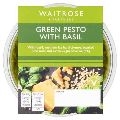 Waitrose & Partners Green Pesto With Basil (145g)