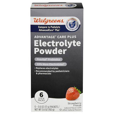 Walgreens Advantage Care Plus Electrolyte Powder Packets, With Prevital Prebiotics
