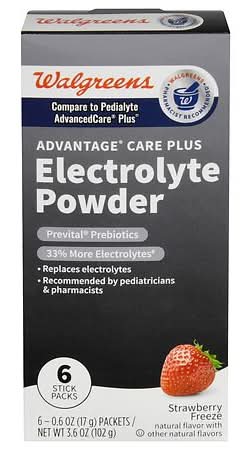 Walgreens Advantage Care Plus Electrolyte Powder Packets, With Prevital Prebiotics (17 g)