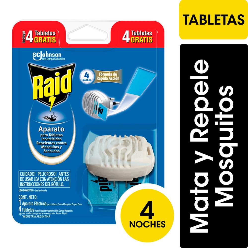 Raid insecticida ahuyenta zancudos y mosquitos (5 piezas)