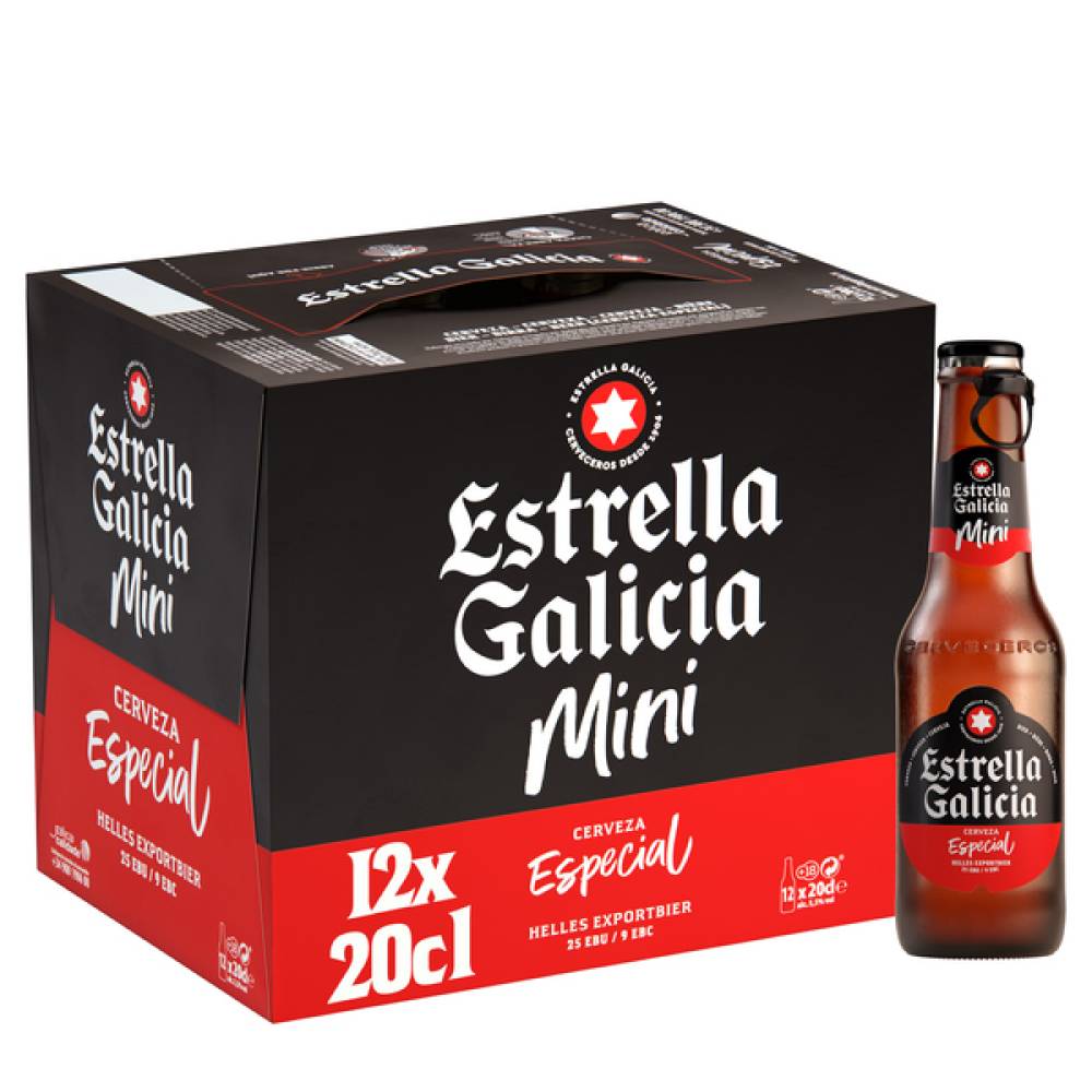 Cerveza Estrella Galicia Especial Botella 20Cl Pack 12Ud