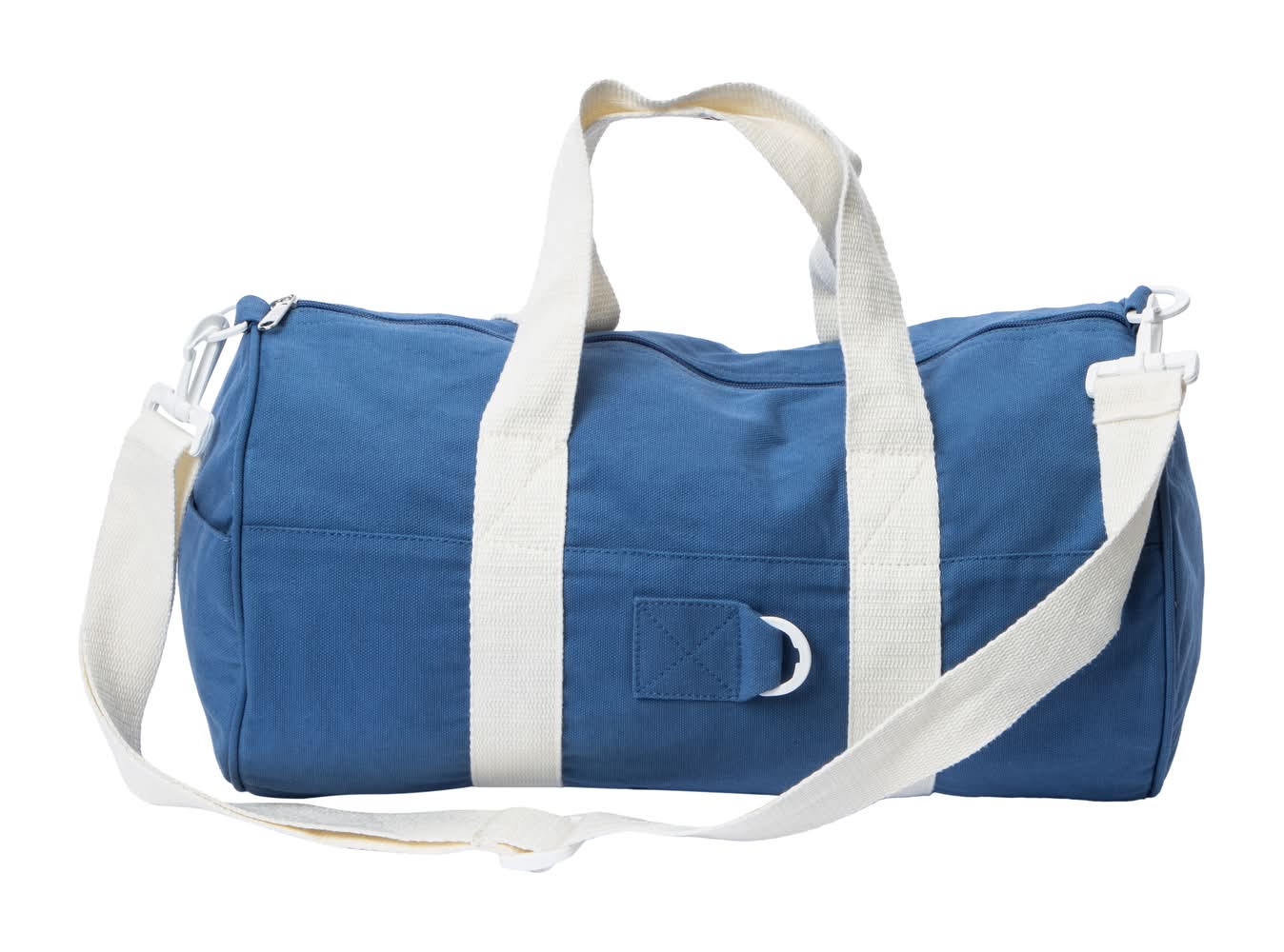 Printed Canvas Duffel Bag Blue