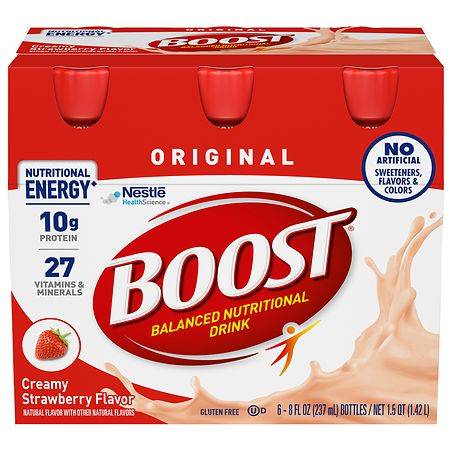 Boost Creamy Strawberry Flavor Nutritional Drink (6 x 48 fl oz)