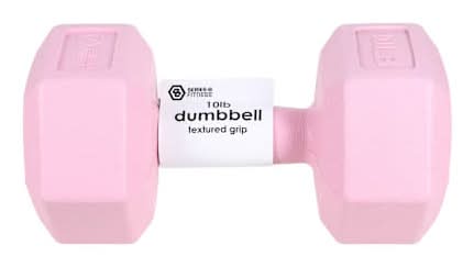 Series-8 Fitness™ Textured Grip Dumbbell 10lbs Pink