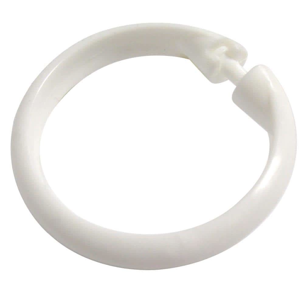 Glacier Bay Shower Curtain Hooks In White