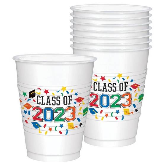 Class of 2023 Graduation Plastic Cups, 16oz, 25ct
