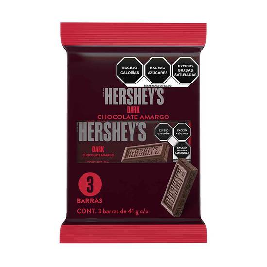 Hershey's chocolate amargo (pack 3 x 41 g)
