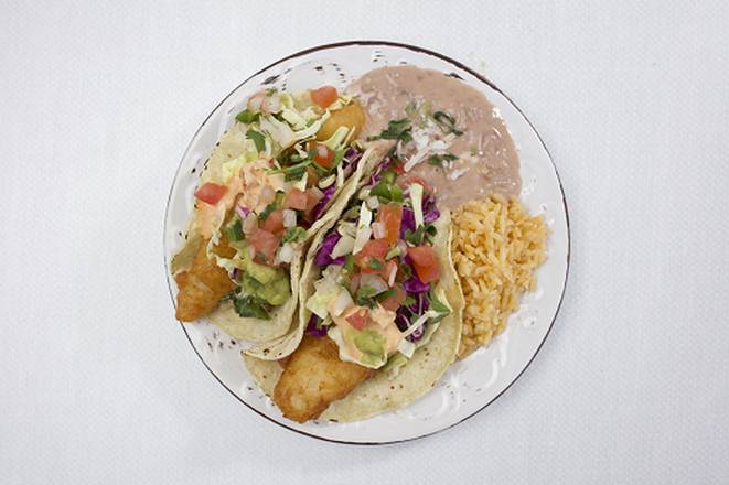 Battered Fish Taco Plate