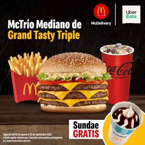 McTrio Mediano Grand Tasty Triple + Sundae
