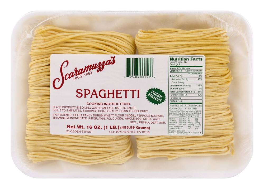 Scaramuzza's Spaghetti Pasta (16 oz)