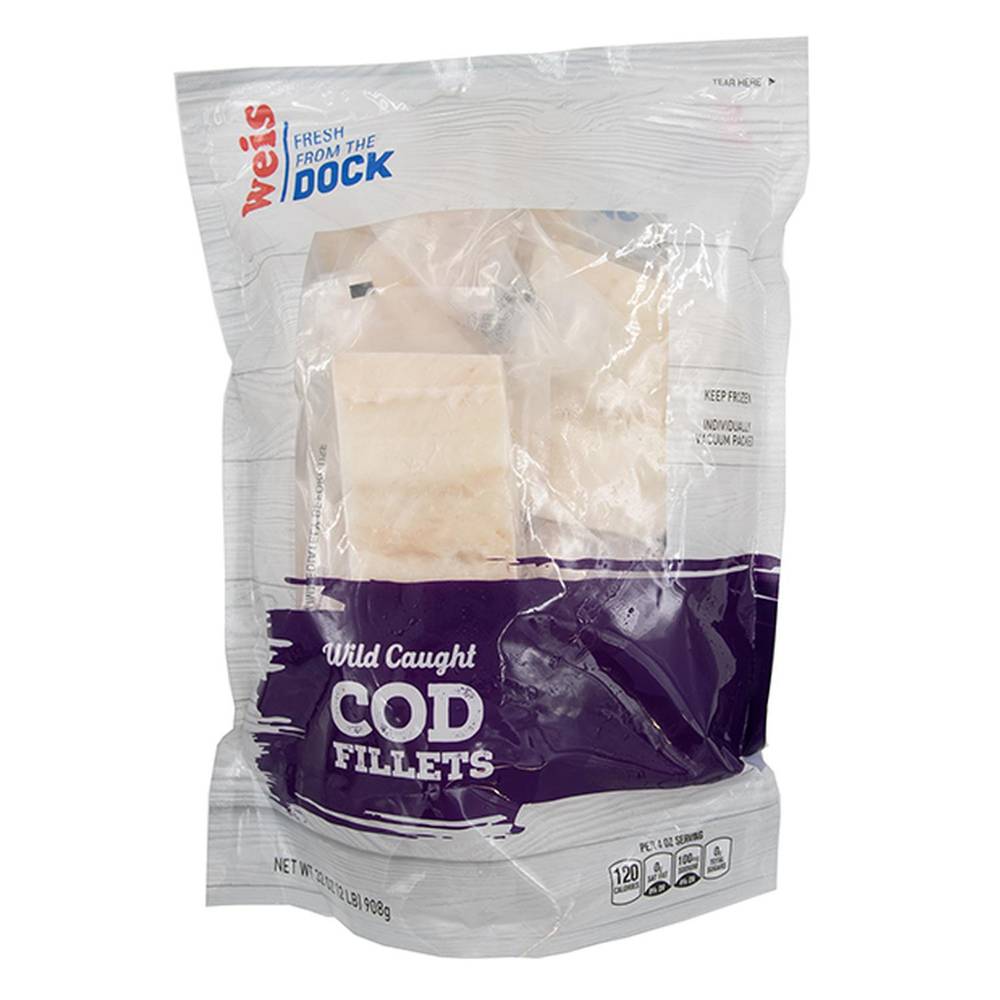 Weis Fresh From the Dock Wild Cod Fillets (32 oz)