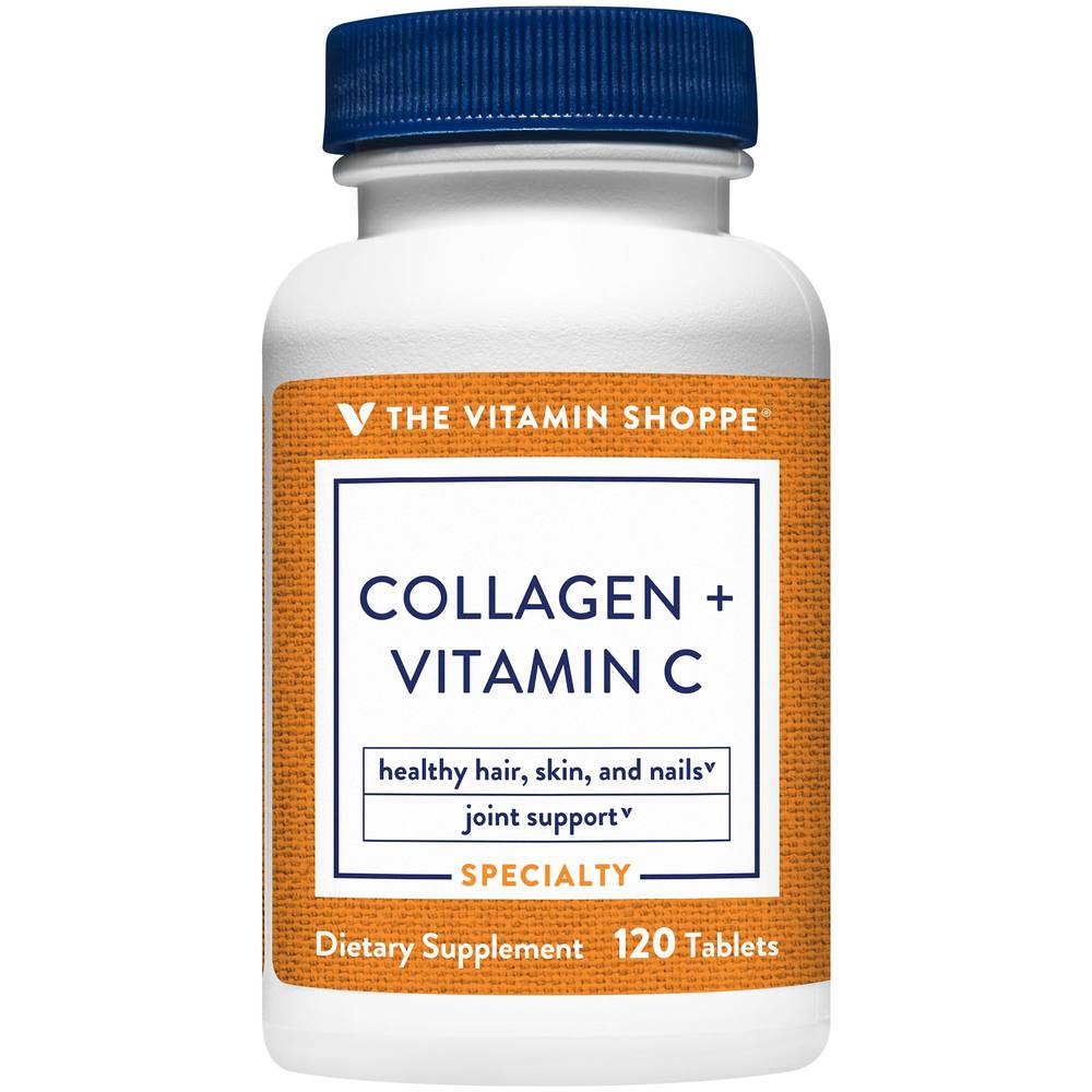 The Vitamin Shoppe Collagen + Vitamin C Supplement Tablets (120 ct)