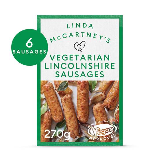 Linda McCartney's 6 Vegetarian Lincolnshire Sausages 270g