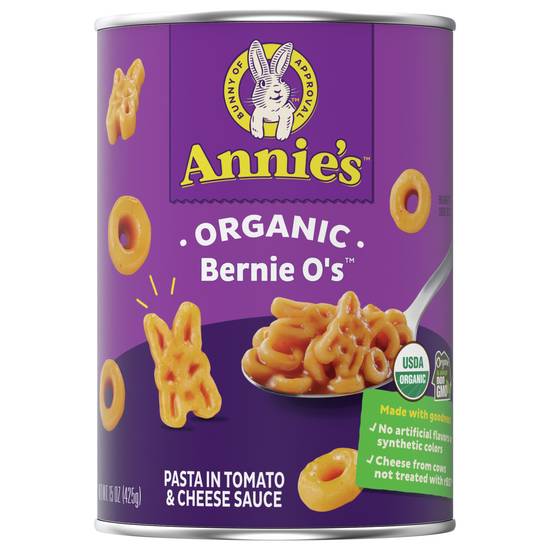 Annie's Organic Bernie O's Pasta in Tomato & Cheese Sauce