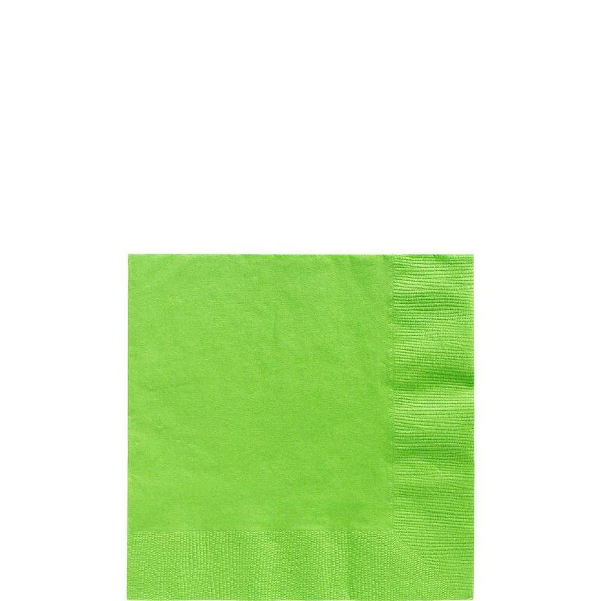 Party City Kiwi Green Paper Beverage Napkins (unisex/5in x 5in/ kiwi green )