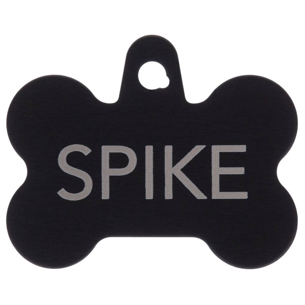 TagWorks Sport Collection Bone Personalized Pet Id Tag, Large, Black