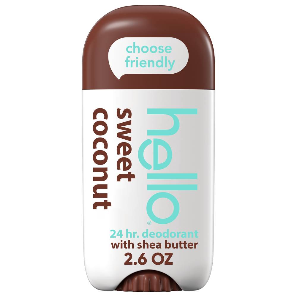 Hello Sweet Coconut Deodorant With Shea Butter (2.6 oz)