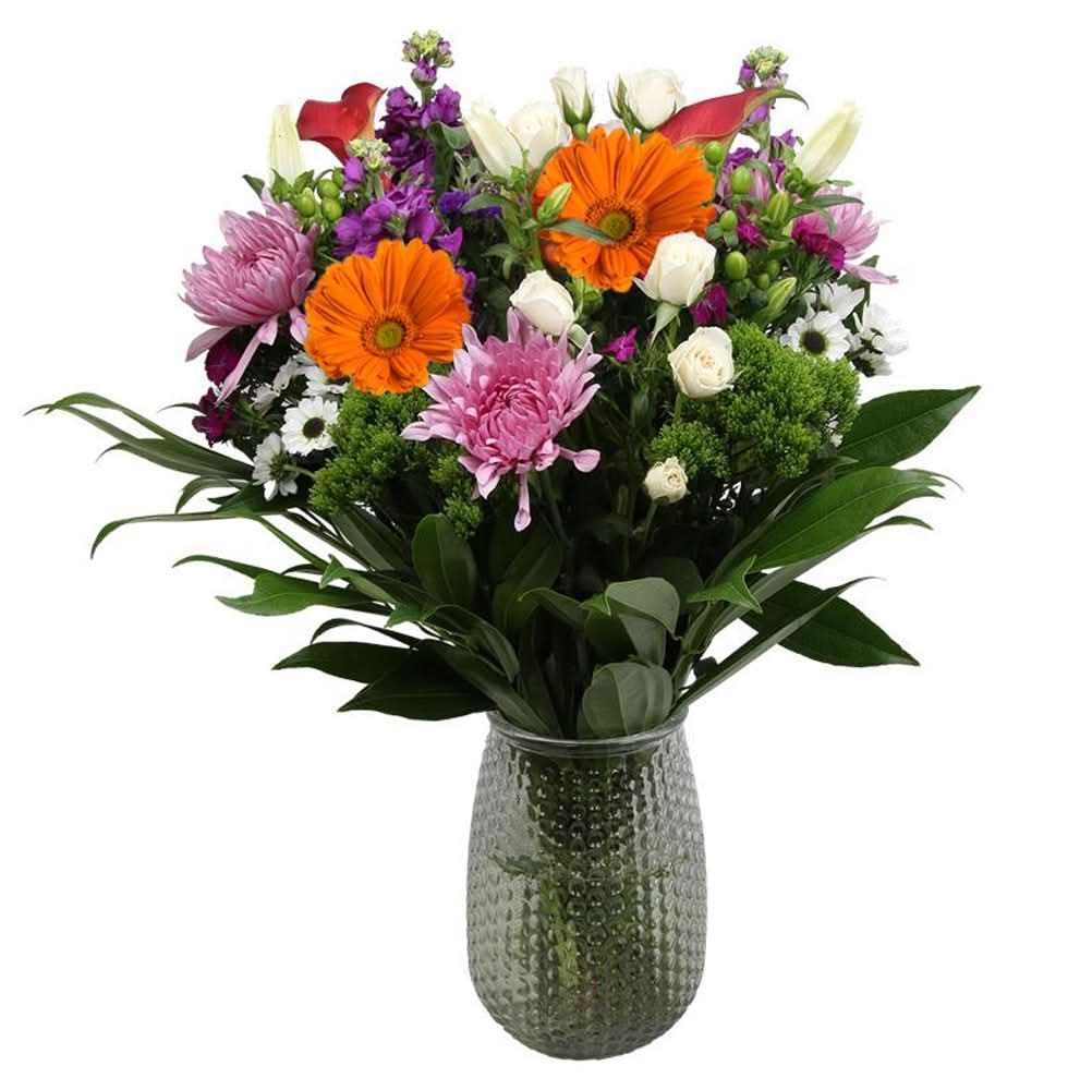 Bloom Haus Extra Large Floral Arrangement, Yellow/Pink/Purple (24 ct)