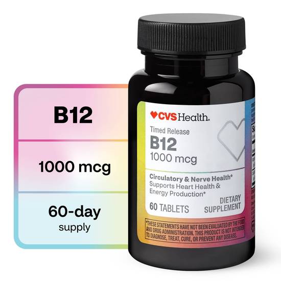 CVS Health Vitamin B12 Tablets , 60 CT