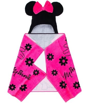 Disney Minnie Mouse Kids' Hooded Towel, 24x50 in
