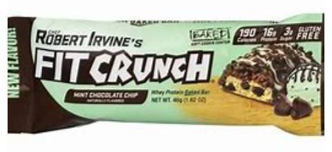 Robert Irvine Fit Crunch High Protein Baked Bar, Mint Chocolate Chip (1.62 oz)