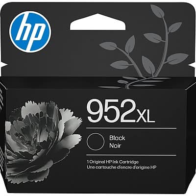 HP 952XL Black High Yield Ink Cartridge, Works with OfficeJet 8702, Pro 7720, 7740, 8210, 8710, 8720, 8730, 8740 (F6U19AN)