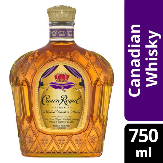 Crown Royal Fine Deluxe Blended Canadian Whisky 750ml Bottle