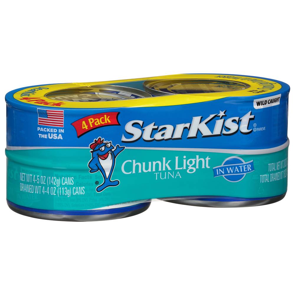 Starkist Wild Caught Chunk Light Tuna in Water (4 ct)