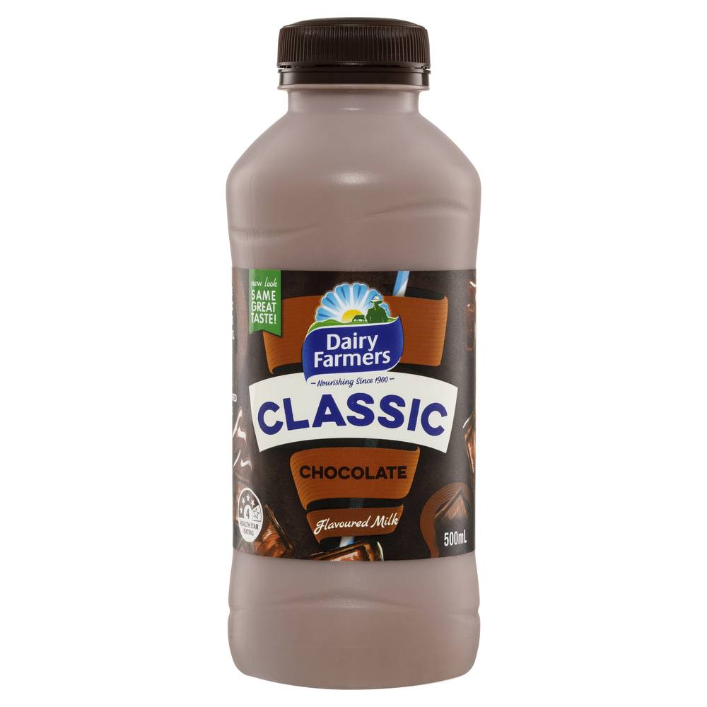 Dairy Farmers Classic Flavored Milk, Chocolate (500mL)